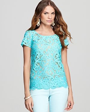 Lilly Pulitzer Poppy Lace Top - turquoise.jpg